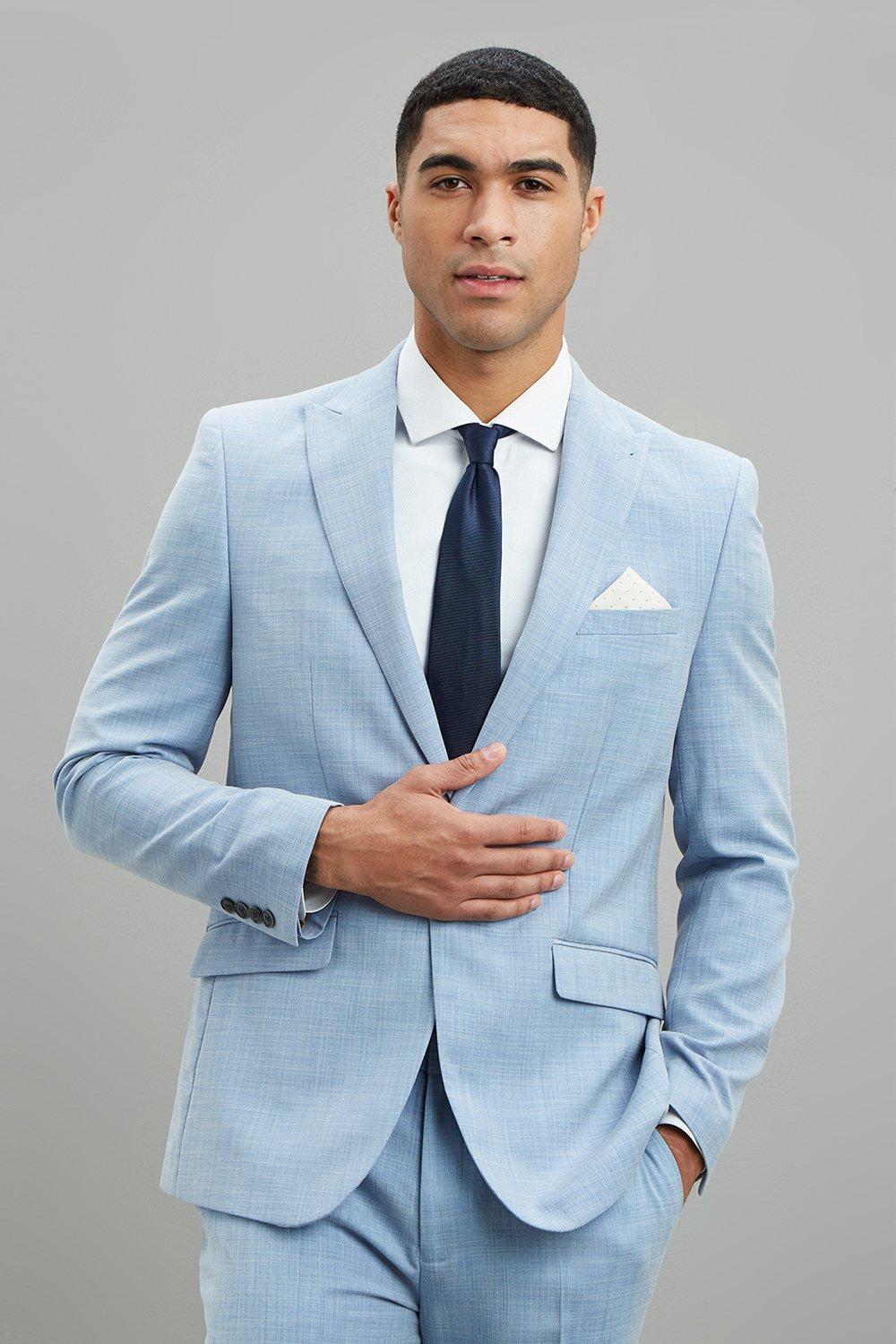 Baby blue 2024 suit jacket